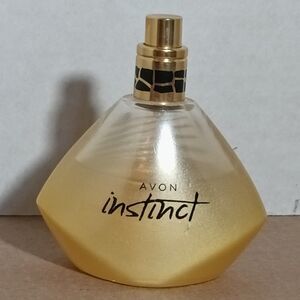Avon Instinct Perfume Spray Bottle 60% Full No Cap Vintage Frosted Glass